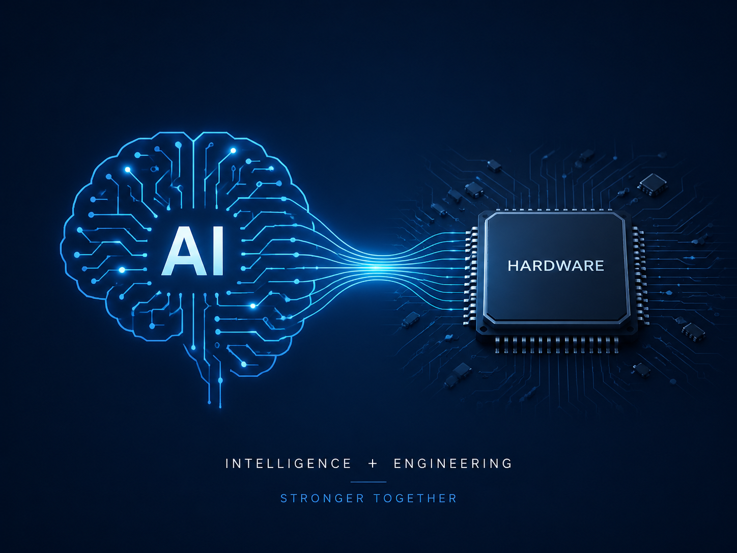 展示 AI 与硬件深度融合的概念插图