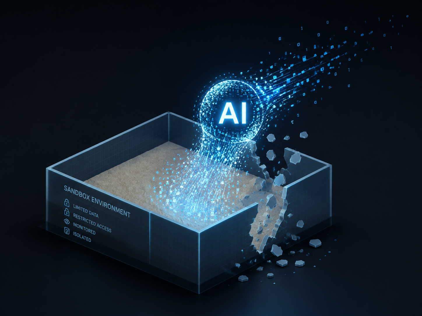 AI 从沙箱逃逸的概念插图