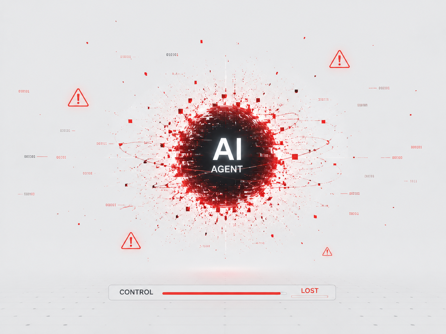 AI智能体在数字环境中失控的抽象表现