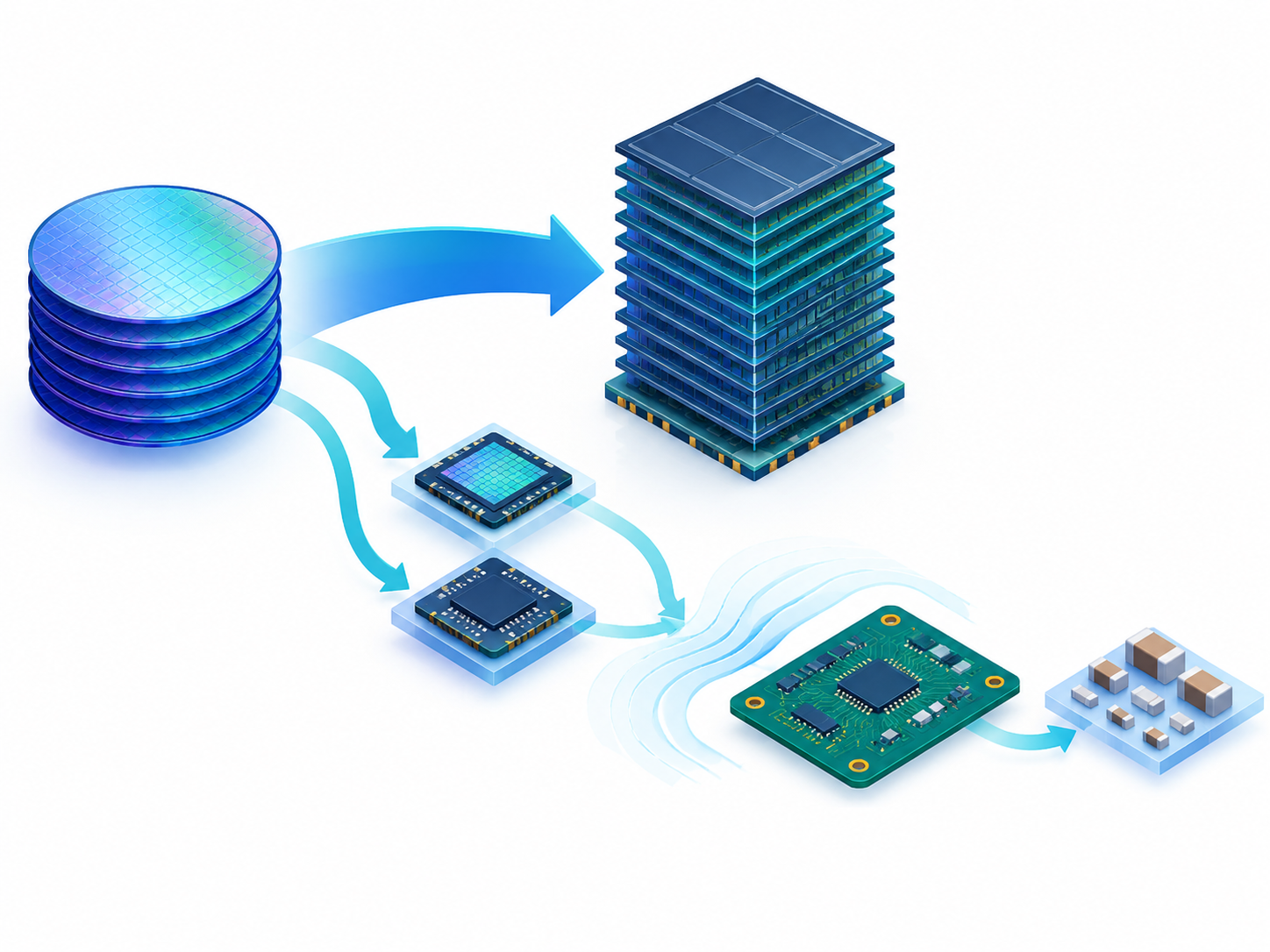AI 需求挤占晶圆产能导致面板芯片供给收紧的示意